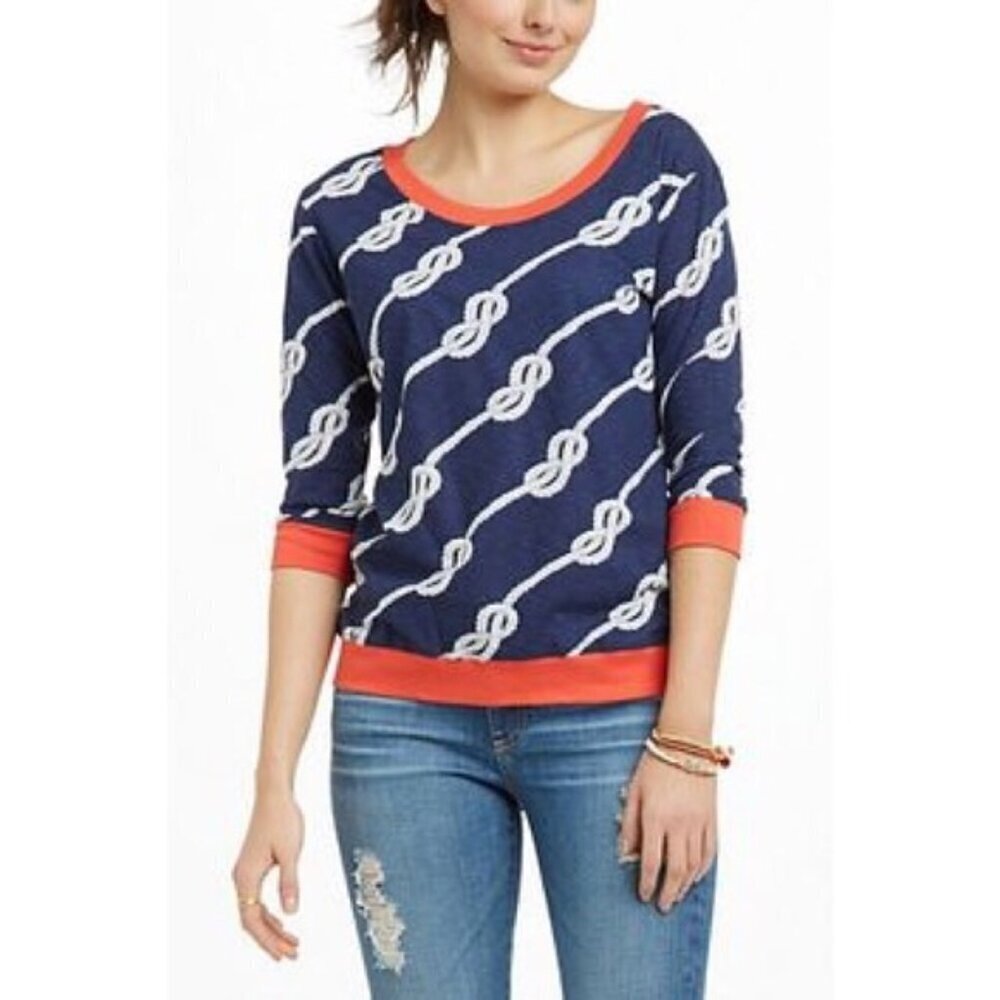ANTHROPOLOGIE PORRIDGE GABBY NAUTICAL SWEATSHIRT